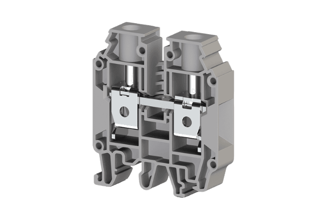 Bornera para riel tipo caballete 35 mm