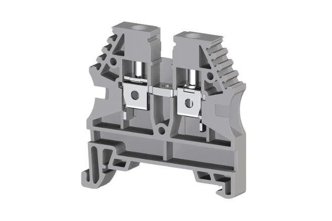 Bornera para riel tipo caballete 4 mm