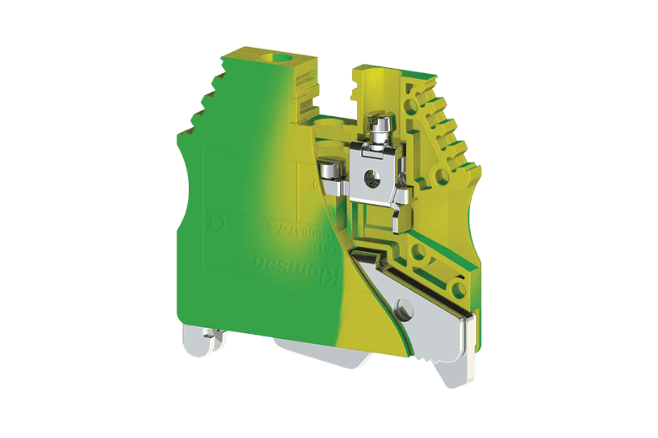 Bornera tipo caballete para tierra 4 mm