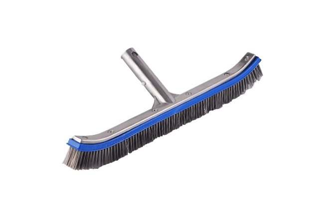Cepillo para Piscina de Acero Inoxidable con Dorso de Aluminio – 18″ (45 cm) – Deluxe